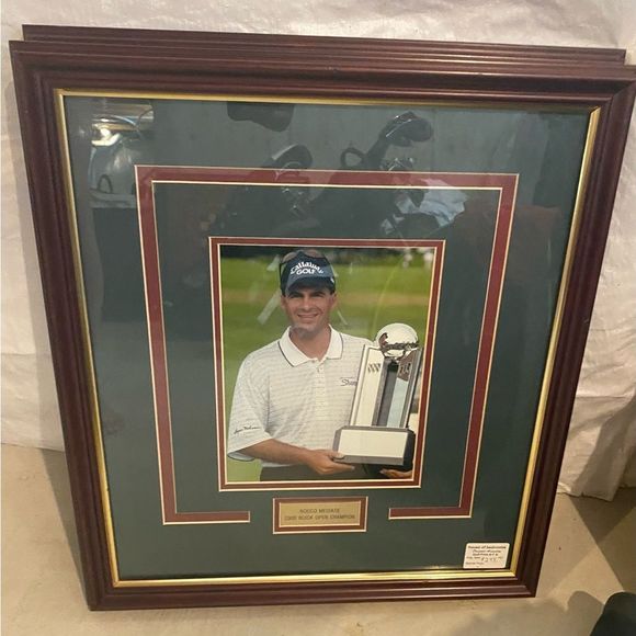 Golf Championship Collectors Edition gold-trim mahogany wood frames with plaques - Picture 12 of 12